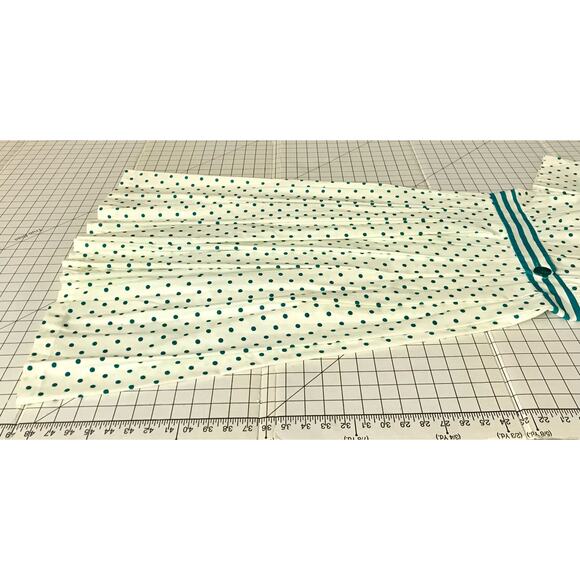 REO Originals Vintage 80s Preppy Short Sleeve Pleated Green Polka Dot Dress 12 - Picture 13 of 14